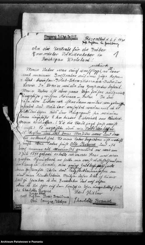 Obraz 5 z jednostki "Otto Krause aus Rosenthal, Kreis Grandenz (Grudziądz)"