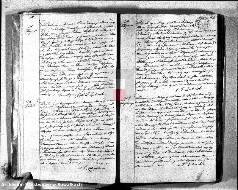 image.from.unit.number "Duplikat aktów urodzonych, zaślubuionych y umarłych katolików w parafii wieysieysiey w dekanacie łozdziejskim od dnia 1 stycznia do 31 grudnia 1829 roku"