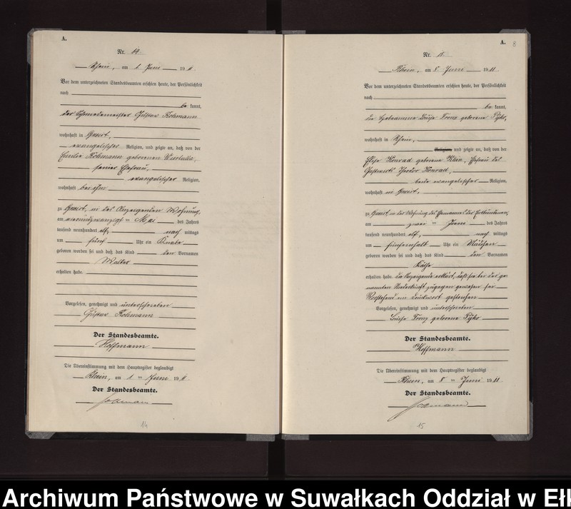 image.from.unit.number "Geburts-Neben-Register des Königlichen Preussischen Standes-Amtes Gneist Kreis Lötzen"