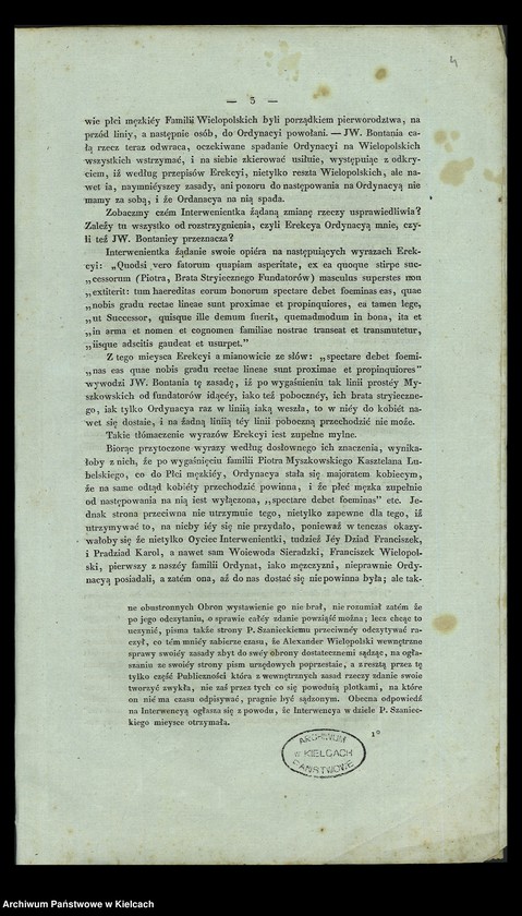 image.from.unit.number "Mapy genealogiczne Myszkowskich, Wielopolskich, wraz z opisem początku Ordynacji"