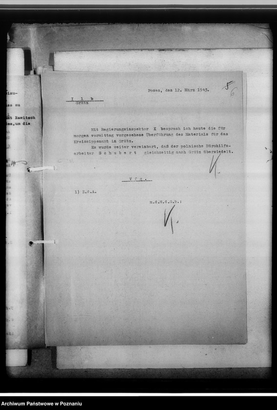 Obraz 10 z jednostki "[Korespondencja w sprawach organizacyjnych, sprawozdanie z działalności], Kreissippenamt Grätz [Grodzisk, powiat nowotomyski]"