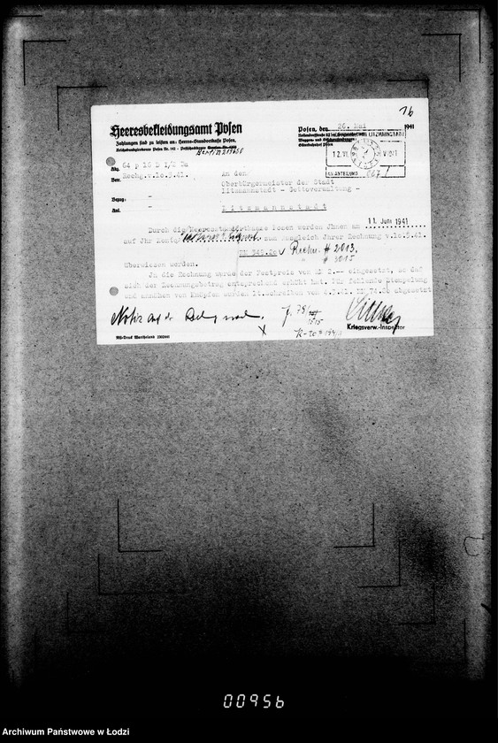 Obraz 20 z jednostki "[Rachunki Heeresbekleidungsamt Posen dla Zarządu Getta]"