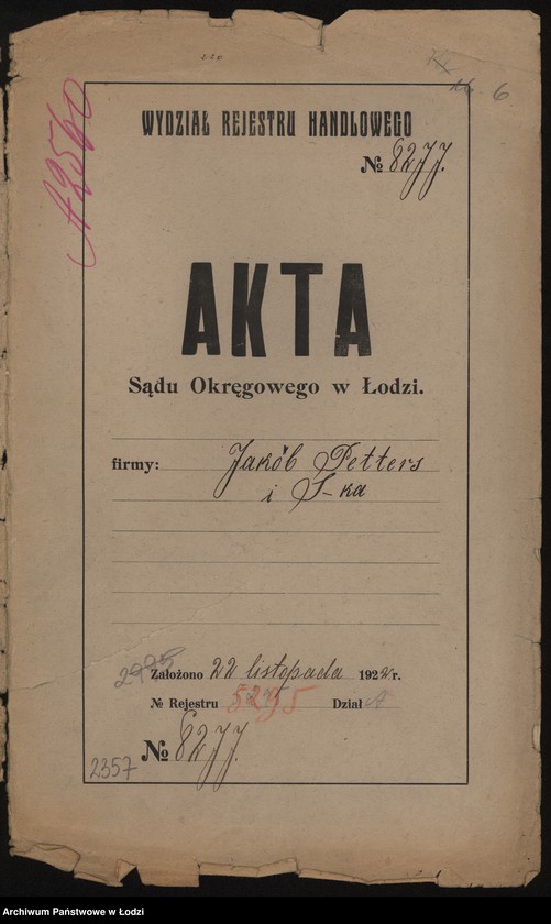 Obraz 2 z jednostki "Jakób Petters i S-ka – wyrób i handel artykułami chemicznymi"