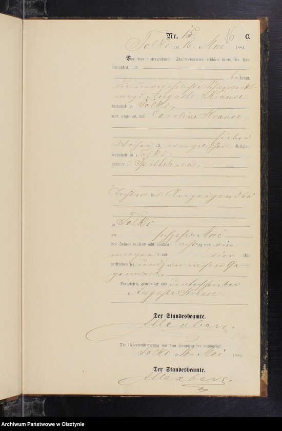 image.from.unit.number "Sterbe-Neben-Register Nr 1 - 22"