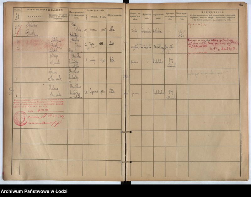 Obraz 14 z jednostki "[Księga ludności stałej m. Łodzi guberni piotrkowskiej nr domu 788-792d]"