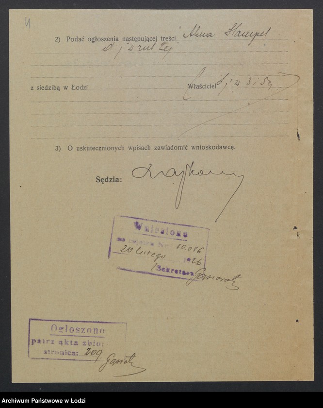 Obraz 6 z jednostki "Alma Hampel – sklep galanteryjny"