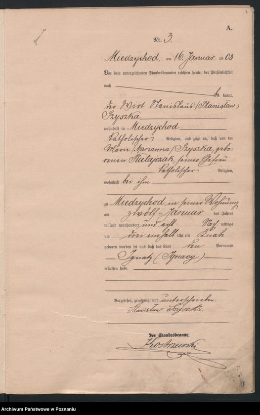 Obraz 6 z jednostki "Geburts-Haupt-Register"