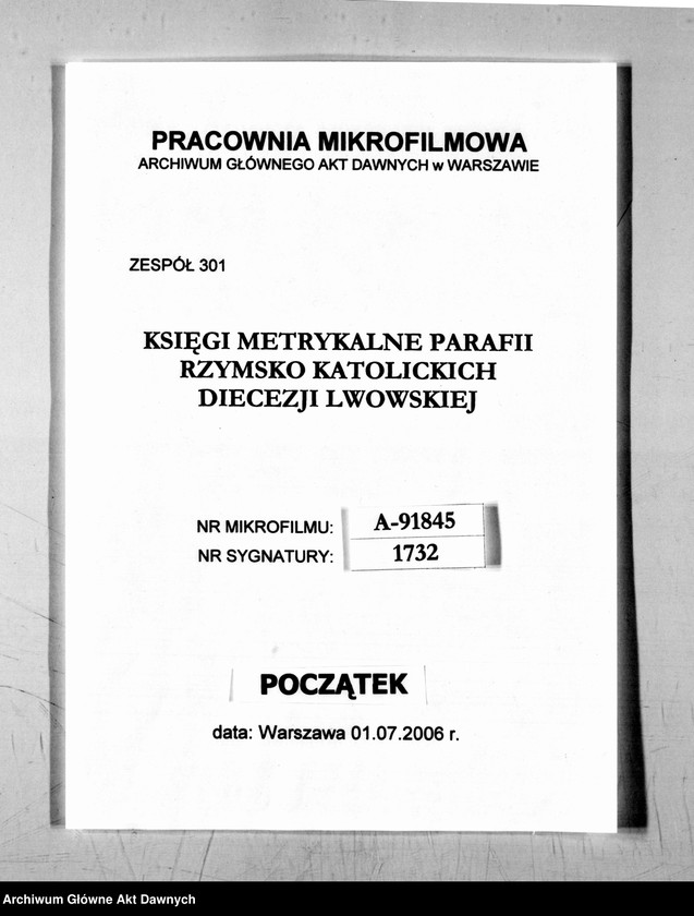 image.from.unit.number "Parafia: Uhnów. Dekanat: Bełz. Księga metrykalna urodzeń dla wsi Józefówka, Michałówka i Poddębce."