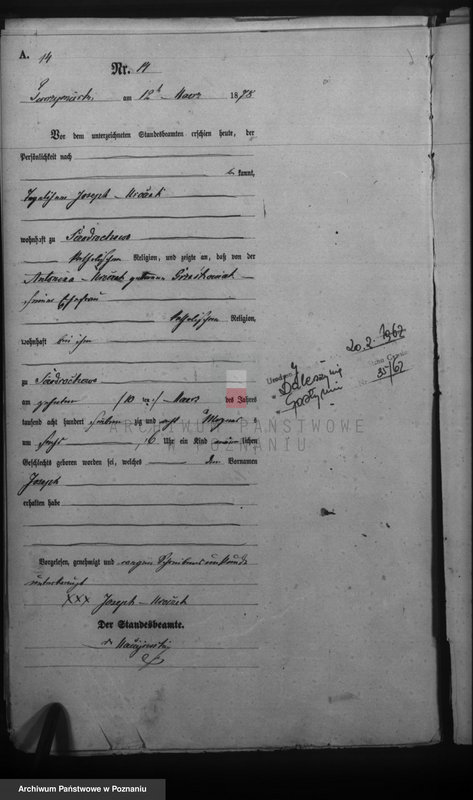 Obraz z zespołu "Urząd Stanu Cywilnego Tworzymierki (pow. gostyński)"