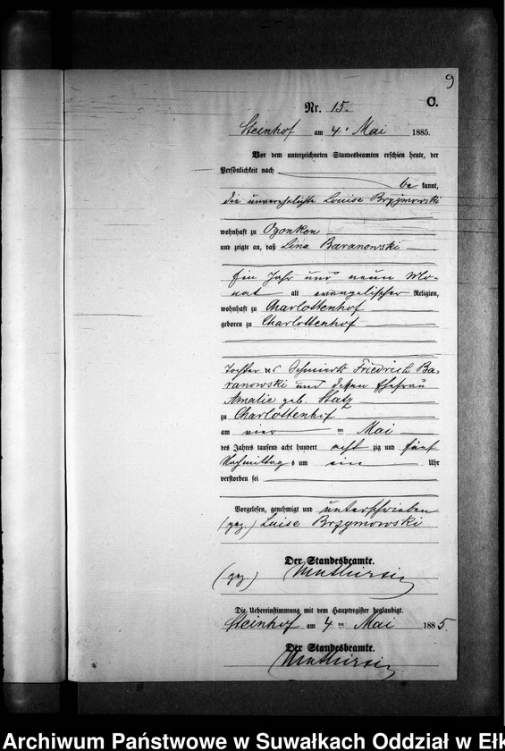 image.from.unit.number "Sterbe-Neben-Register des Preussischen Standes-Amtes Gr. Strengeln Kreis Angerburg"