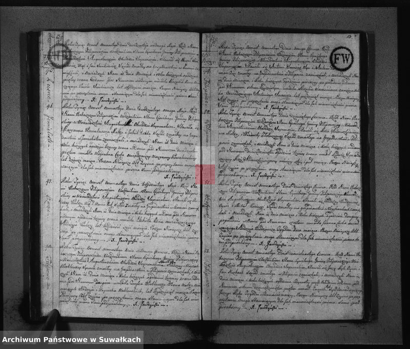 Obraz 9 z jednostki "Akta Umarłych Gminy Filipowskiey od Dnia 1 Stycznia 1818 Roku"