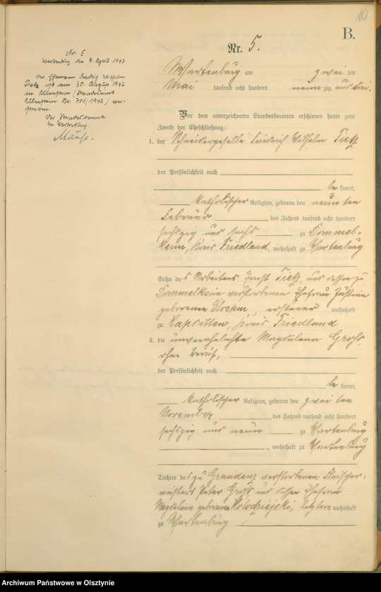 image.from.unit.number "Heiraths-Haupt-Register Nr 1 - 31"