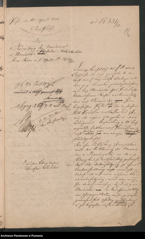 Obraz 20 z jednostki "A. betr. die polnische Emigrantin Marie von Uminska"