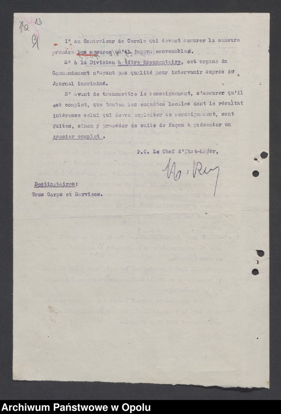 Obraz 16 z jednostki "Renseignements /Biuletyny wywiadowcze/"