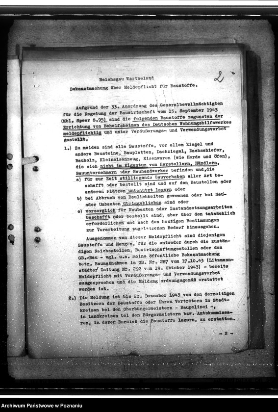 Obraz 6 z jednostki "Beschlagnahme von Baustoffen"