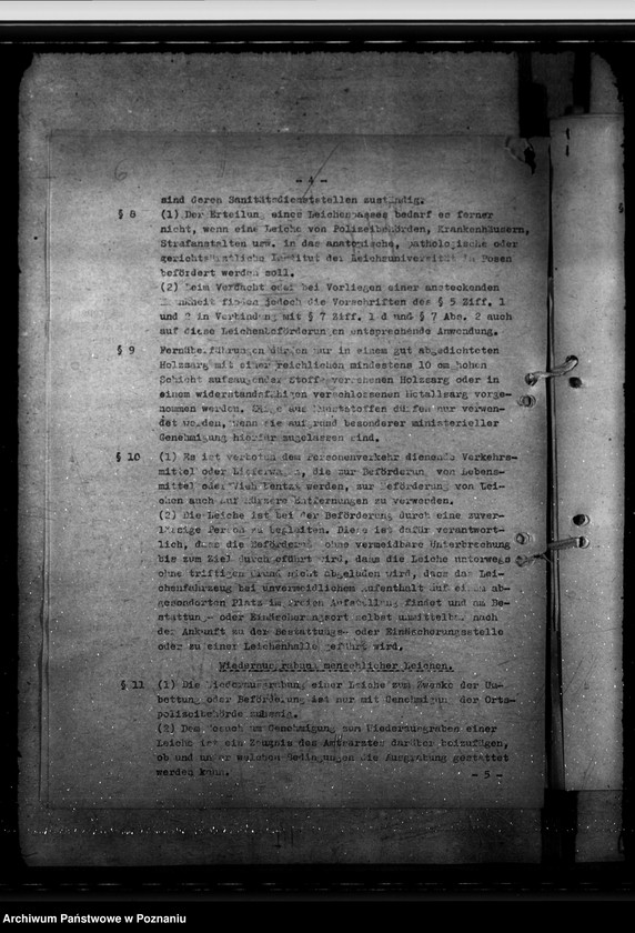 Obraz 10 z jednostki "Bestattung menschlicher Leichen. Überwachung der Lager des Bundes Deutscher Mädel. Bekämpfung der Verlausung. Typhussonderermittlung"