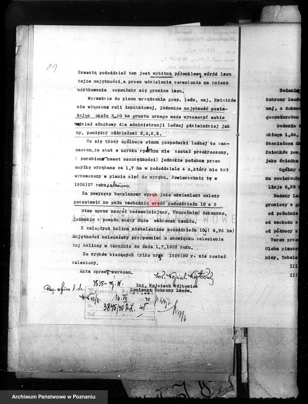 image.from.unit.number "Nadzór nad gospodarką w lasach majętności Kwiatków powiat ostrowski"