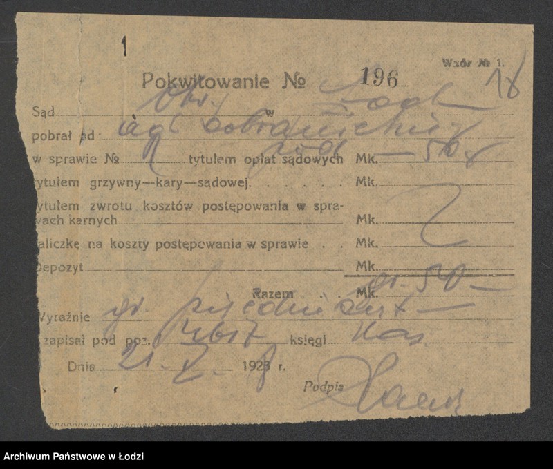 Obraz 20 z jednostki "Abram Moszek Bornsztajn – sprzedaż ubrań"