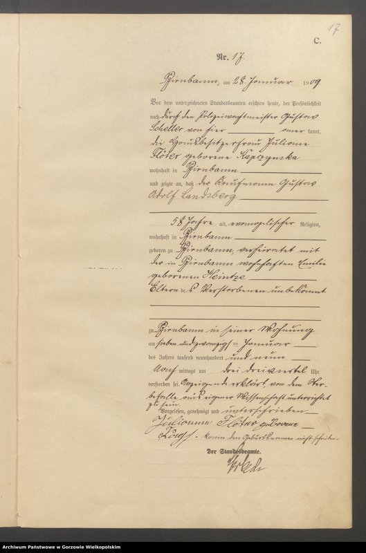 Obraz 19 z jednostki "Sterbe - Haupt - Register"
