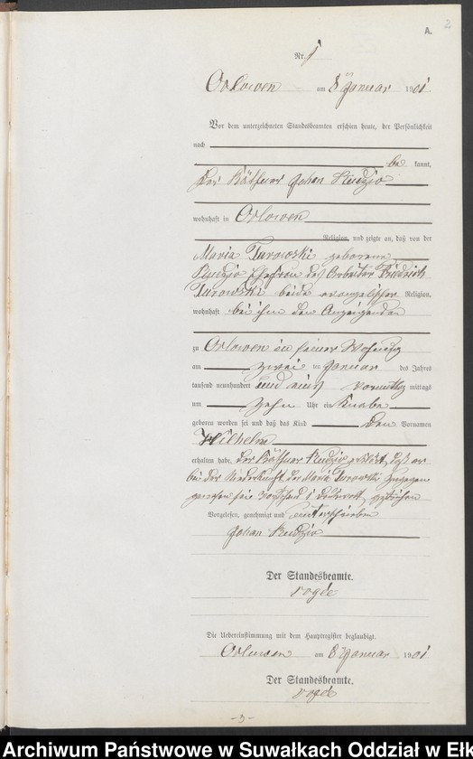 image.from.unit.number "Geburts-Neben-Register des Preussischen Standes-Amtes Orlowen Kreis Loetzen"