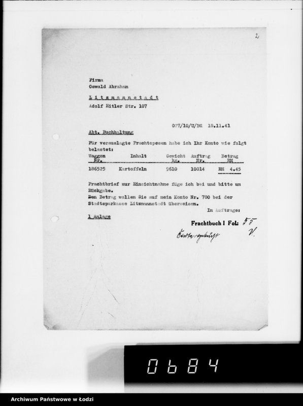 Obraz 6 z jednostki "Frachten Belastungen"