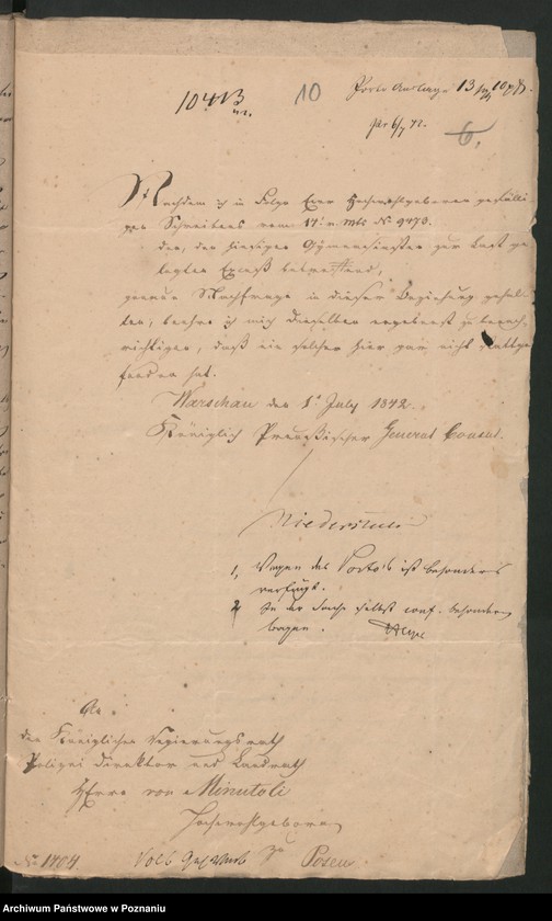 Obraz 13 z jednostki "A. betr. den Gymnasiasten Wladislaus von Biernacki"