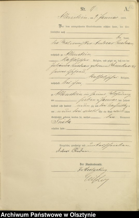 image.from.unit.number "Geburts-Haupt-Register Tom I,Nr 1 - 315"