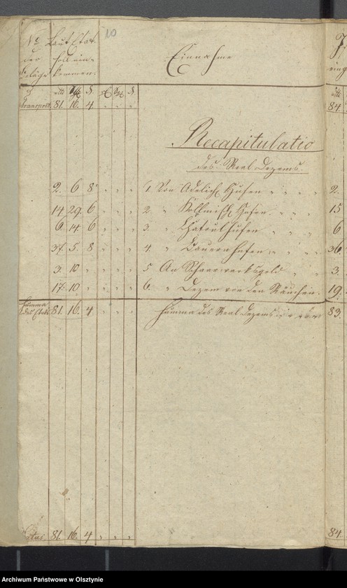 image.from.unit.number "Kirchen Cassen Rechnung der Widminnenschen Kirche"