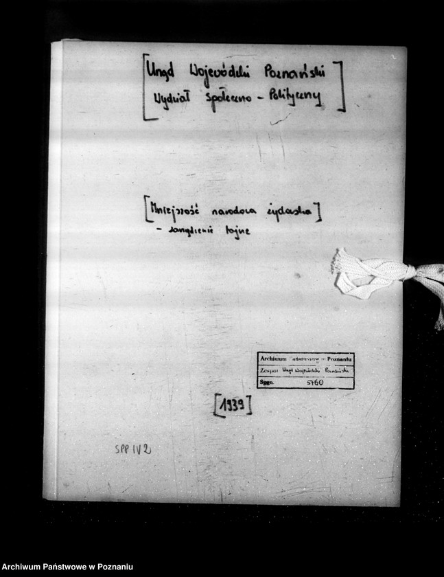 Obraz 4 z jednostki "/Mniejszość narodowa żydowska-zarządzenia tajne/"