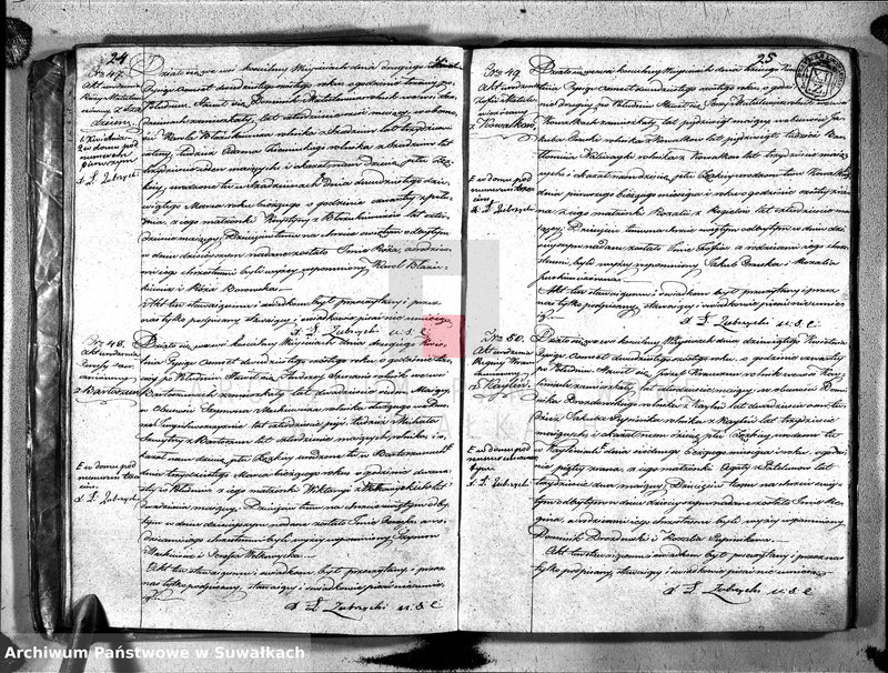 image.from.unit.number "Duplikat aktów urzędnika stanu cyvilnego względem urodzenia, małżeństwa i zeszłych parafii wieysieyskiey na rok 1826, tom I"