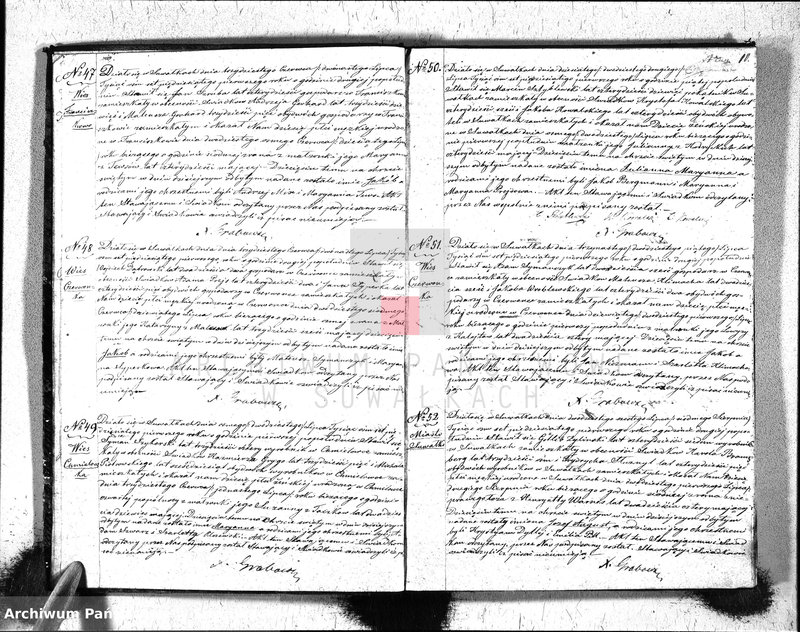 image.from.unit.number "Duplikat Akt Urodzonych, Zaślubionych i Zeszłych Parafij Ew. Augsburgskiey Suwałki za rok 1851"