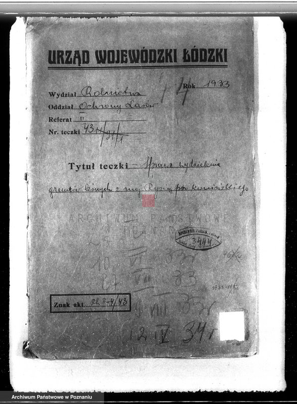 Obraz 4 z jednostki "Sprawa wydzielenia gruntów leśnych z majątku Rysin powiat koniński"