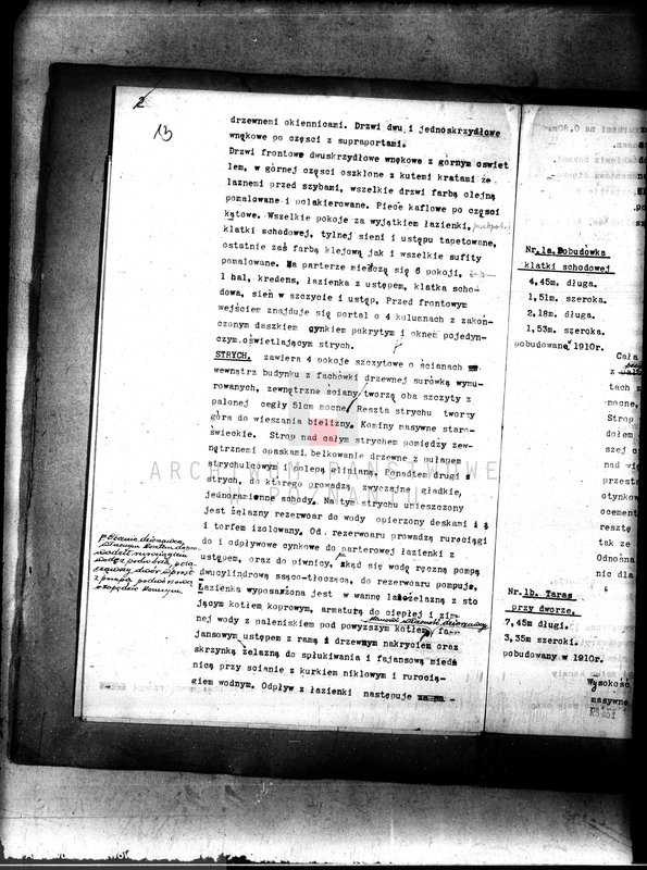 Obraz 17 z jednostki "Księga inwentaryzacyjna zabudowań na majątku państwowym Kopanina powiat wągrowiecki /opisy budynków/"