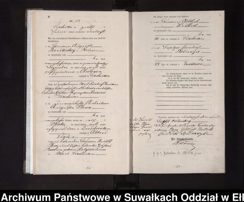 image.from.unit.number "Heirats-Haupt-Register des Königlichen Preussischen Standes-Amtes Nikolaiken Kreis Sensburg"