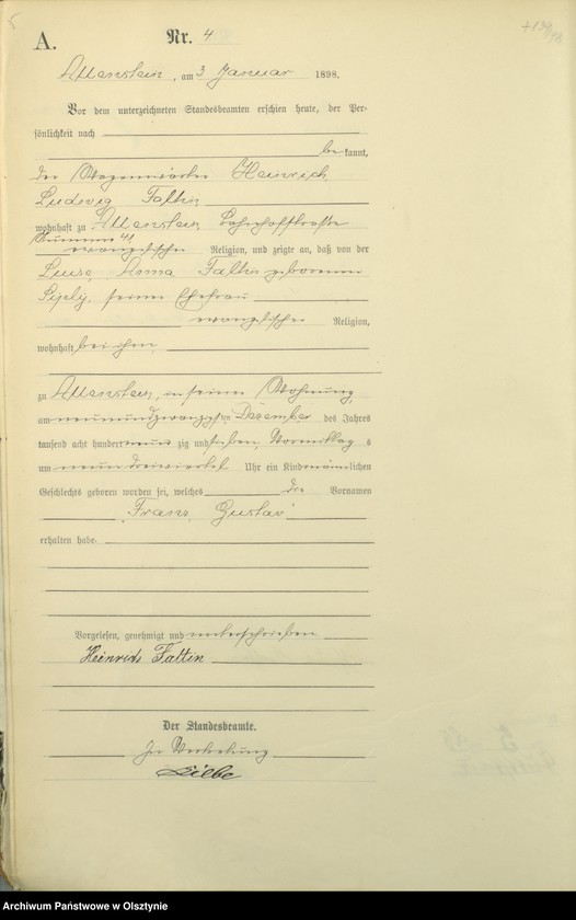 image.from.unit.number "Geburts-Haupt-Register Tom I,Nr 1 - 399"