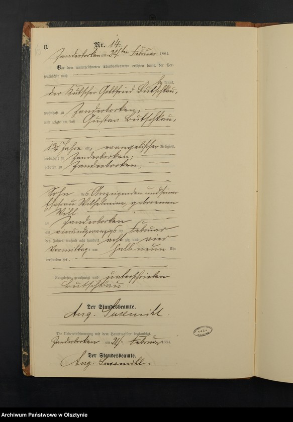 image.from.unit.number "Sterbe-Neben-Register Nr 1 - 66"