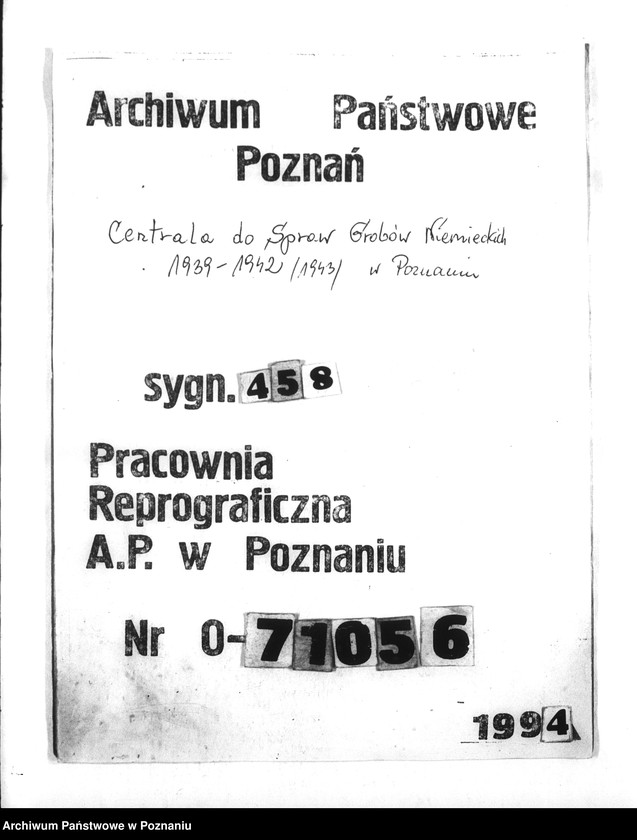 Obraz 1 z jednostki "Wykazy miejscowych Niemców, którzy zginęli w 1939 roku Q - R"