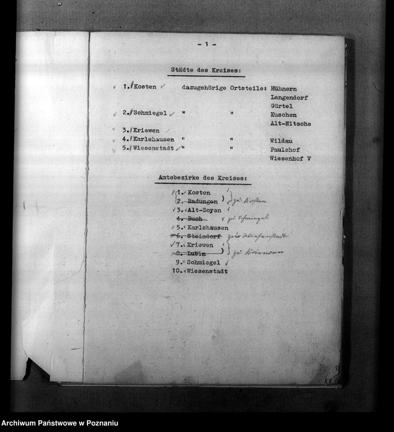 Obraz 5 z jednostki "Ortsverzeichnis des Kreises Kosten"