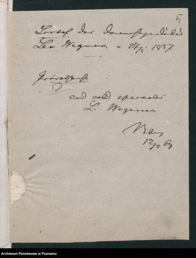 Obraz 10 z jednostki "A. betr. den Domsyndicus Leo Wegner"