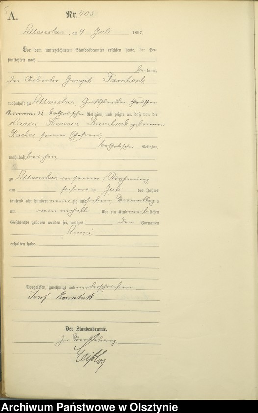 image.from.unit.number "Geburts-Haupt-Register Tom II,Nr 400 - 789"