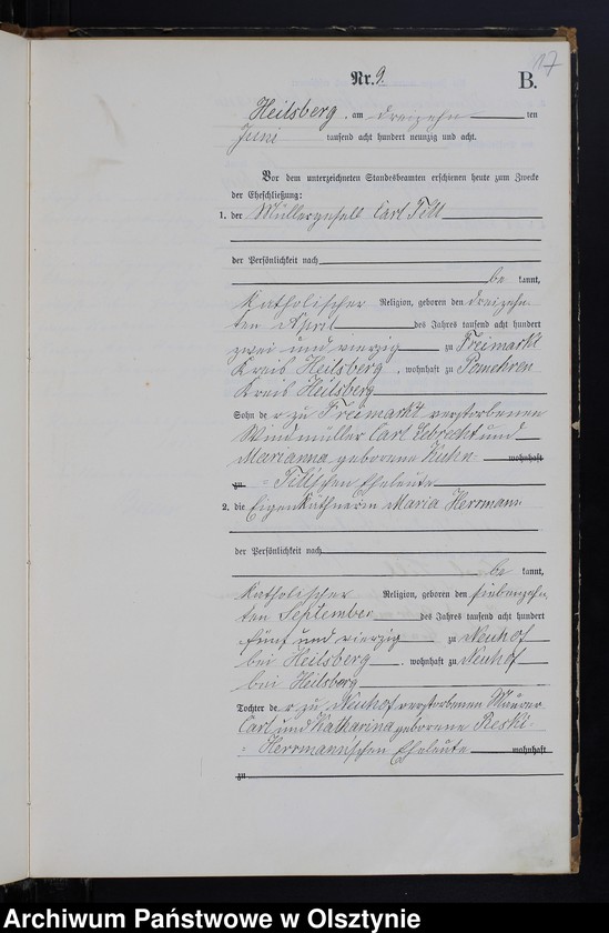 image.from.unit.number "Heiraths-Haupt-Register Nr 1 - 27"