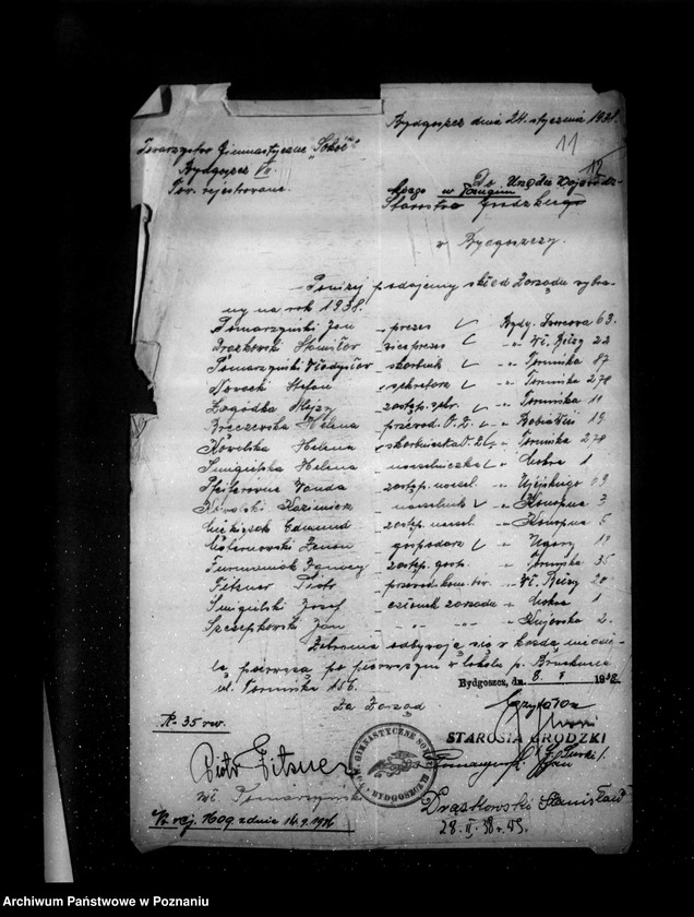 Obraz 16 z jednostki "/Towarzystwo Gimnastyczne Sokół VII Bydgoszcz /Zimne Wody i Małe Bartodzieje/ - rejestracja/"