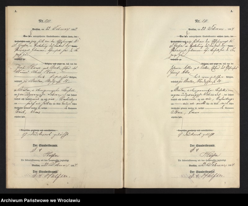 image.from.unit.number "Geburts-Haupt-Register Breslau II 1894 Band 3"