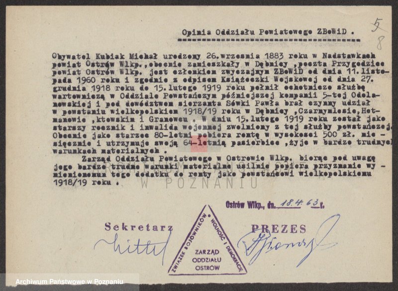 Obraz 20 z jednostki "Życiorysy powstańców wielkopolskich: K - tom Xlll /Kubiak Józef - Kujawa Ignacy/."