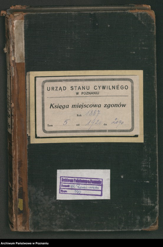 Obraz 2 z jednostki "Księga zgonów t. V"