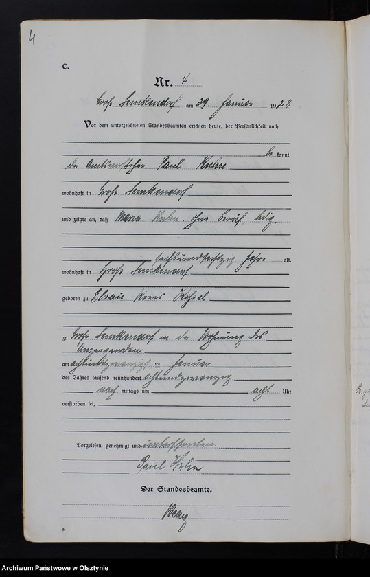 image.from.unit.number "Sterbe-Haupt-Register Nr 1-25"