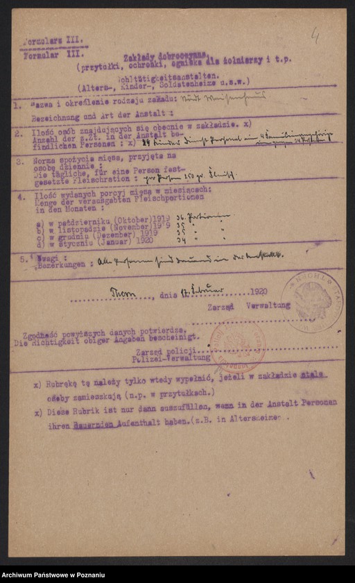 Obraz 6 z jednostki "[Wykazy zakładów dobroczynnych w Toruniu w związku z racjonowaniem żywności]"