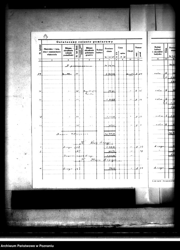 Obraz 18 z jednostki "Ostateczny rejestr pomiarowy majątku Donaborów powiat kępiński"