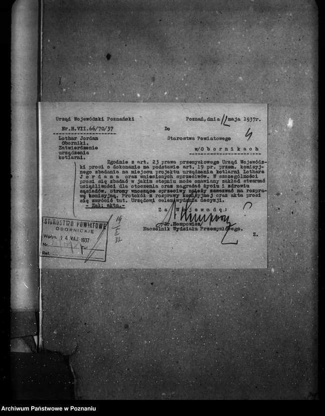 Obraz 8 z jednostki "/Warsztat kotlarski Lothar Jordan w Obornikach zatwierdzenie urządzenia/"