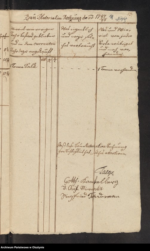 image.from.unit.number "Administrations Rechnung über des Stolterfothsche Legaten Capital und derer Intereßen deßen Einnahme und Ausgabe zu Pobethen Von Michael 1797 bis Michael 1798"